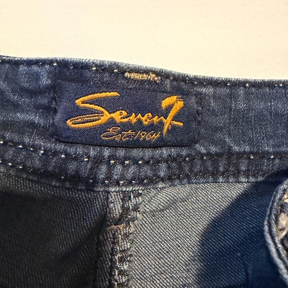 Seven7 Dark Blue Denim Jean Shorts - Picture 2 of 3